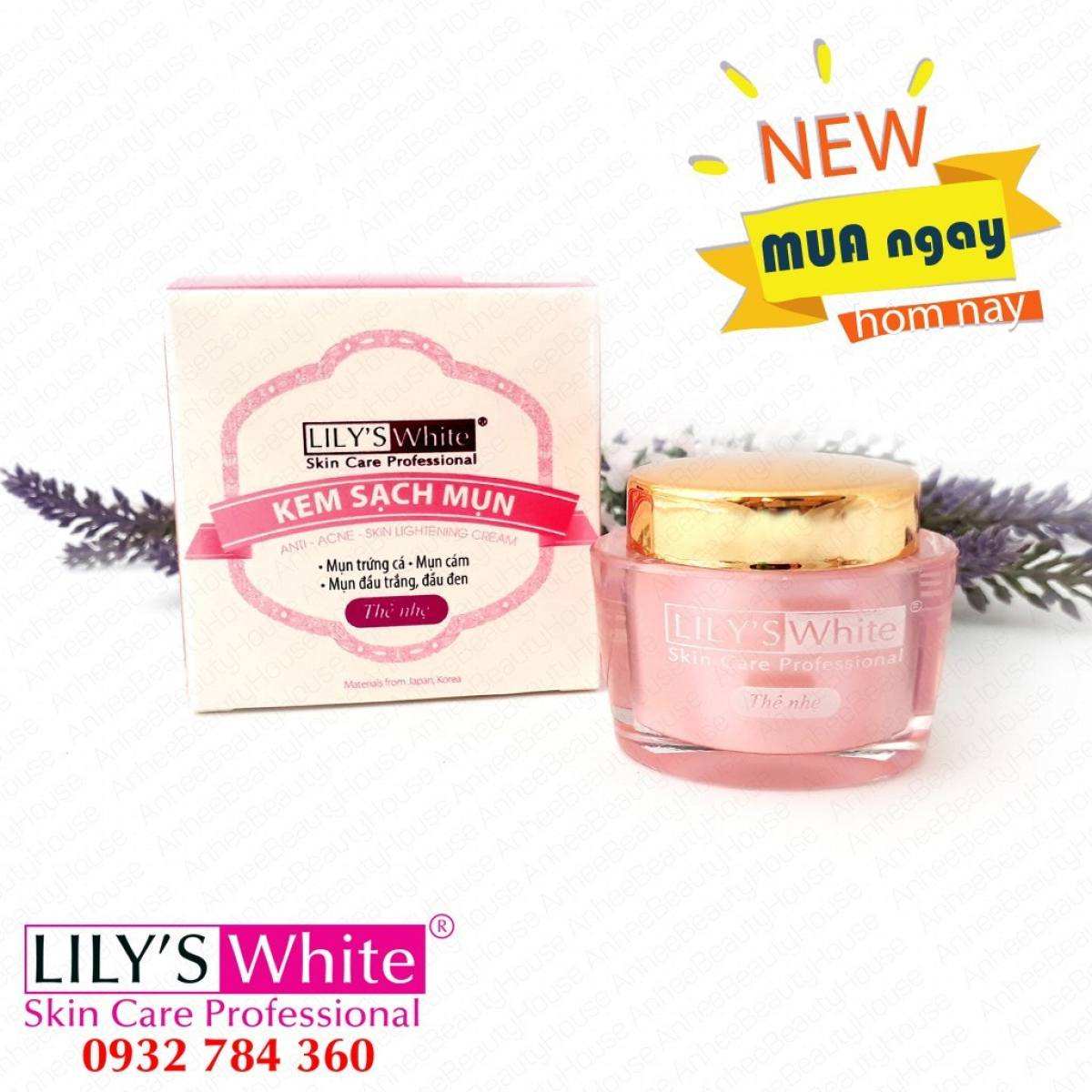 [HCM]Kem Trị Mụn LILYS WHITE thể nhẹ 16gr ( mụn cám mụn trứng cá mụn đầu đen )