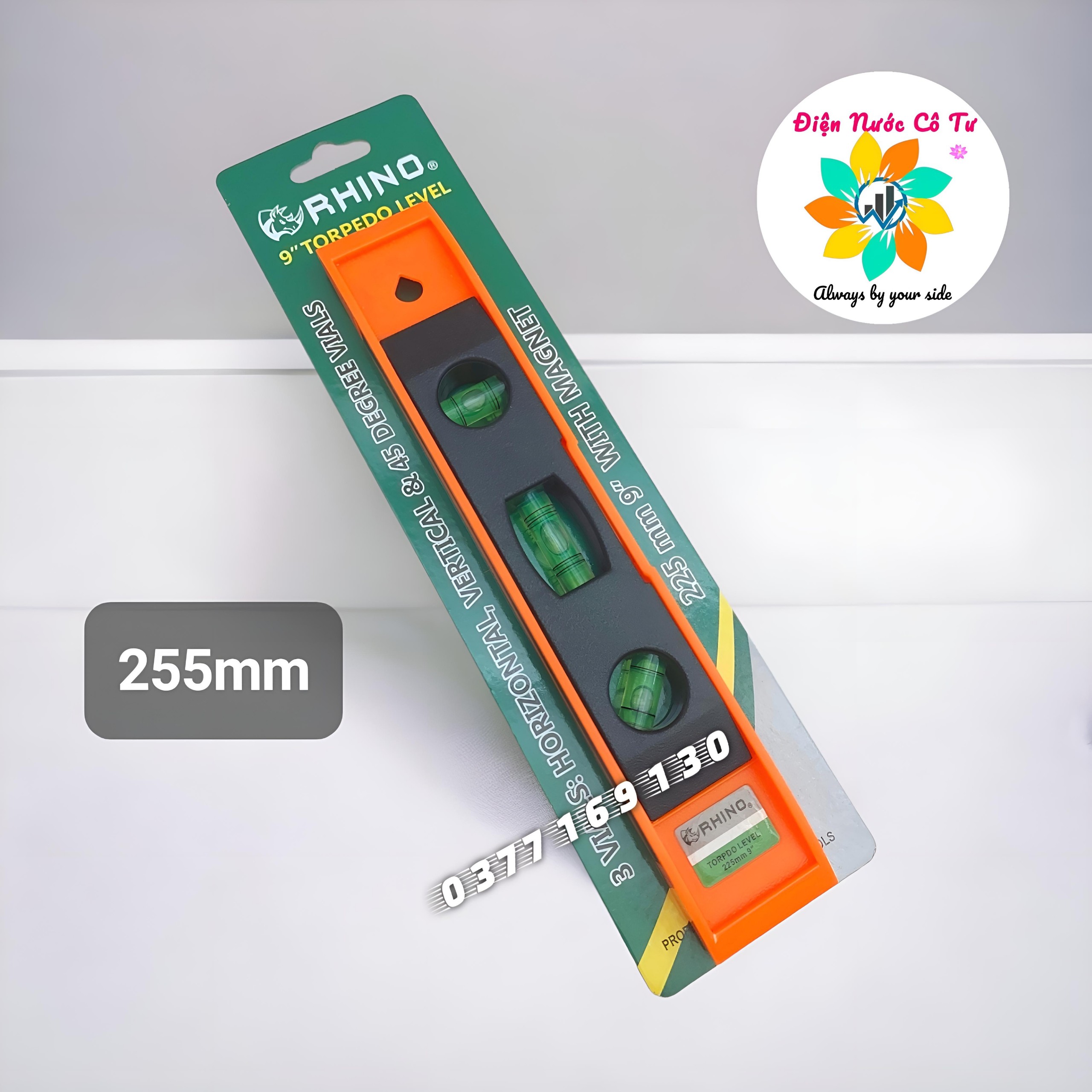 Thước thủy nhựa 9inch có nam châm hít LS