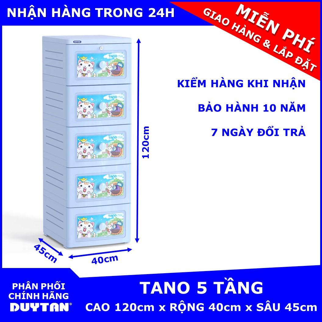 Tủ nhựa Duy Tân TANO 5 tầng (Dương - Hoa văn ngẫu nhiên)