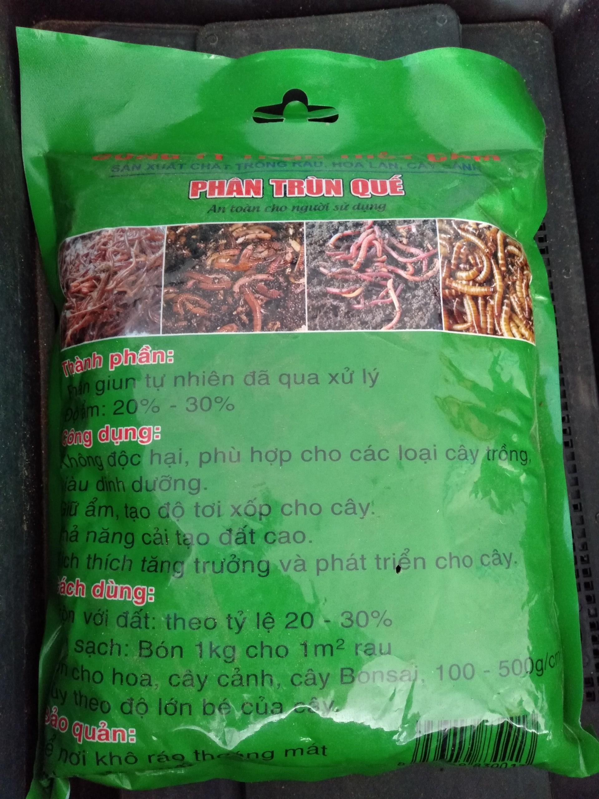 phân trùn quế thủy cam túi 2kg