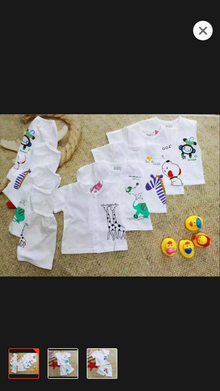 Sét 5 bộ hình cài cúc giữa trắng kute