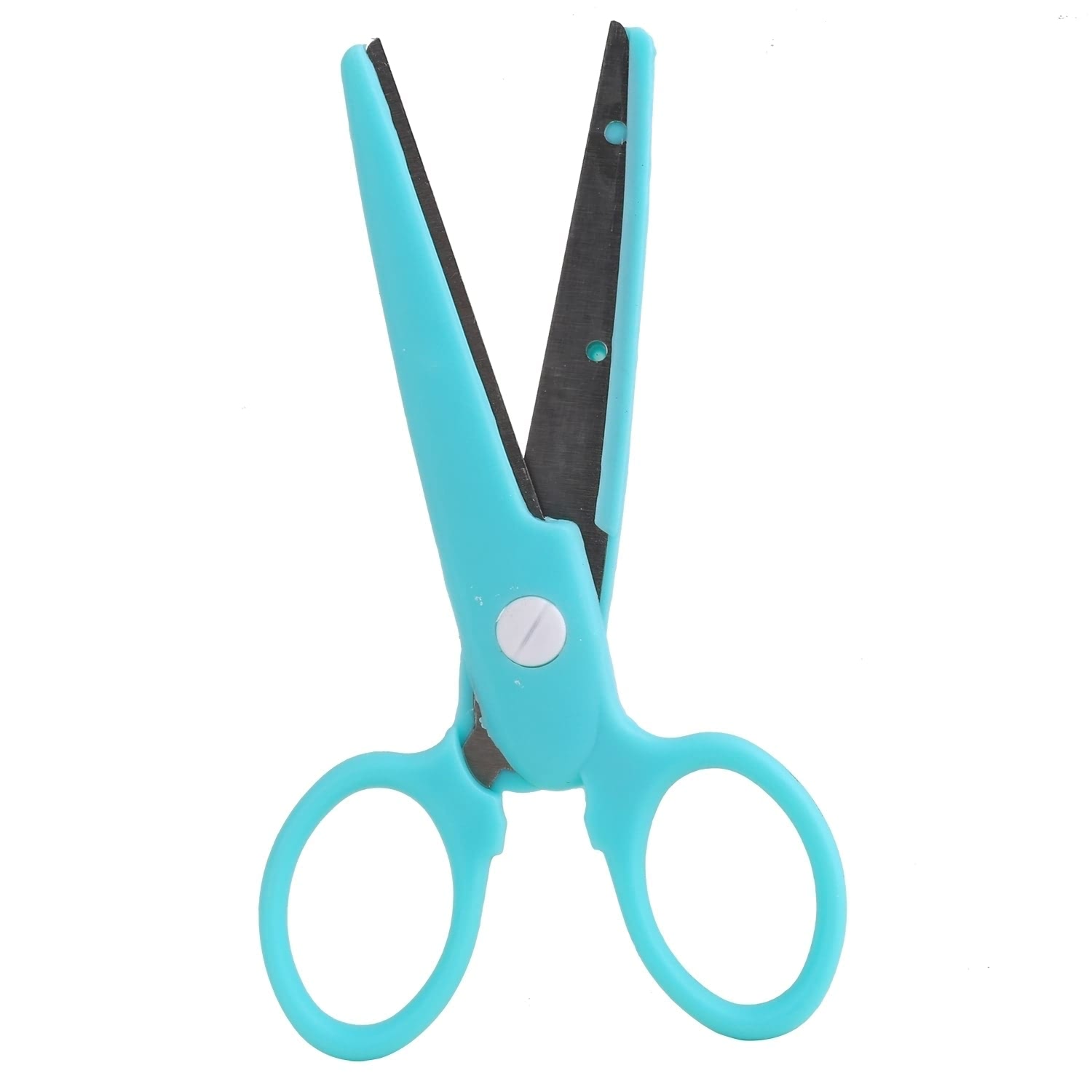 Kéo thủ công học sinh Deli, 58x134 mm, Xanh dương/ Hồng/Xanh lá - 1 cái 6023