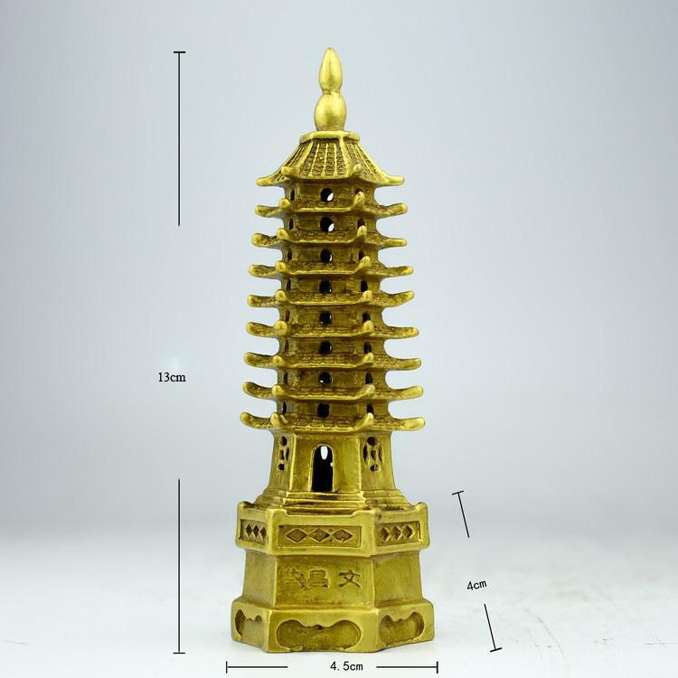 Tượng Tháp Văn Xương - Chất liệu đồng thau cao 13cm ( phong thuỷ  phát huy học vấn)