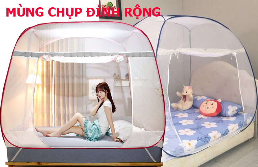 Mùng màn ngủ tự bung đỉnh rộng 1.8x2m