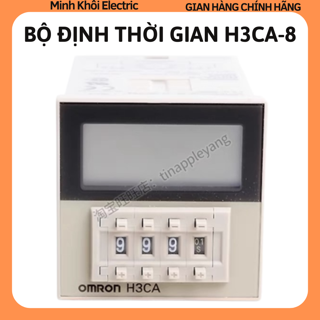 Bộ định thời gian H3CA-8,đồng hồ thời gian H3CA,bộ định thời H3CA,rơ le thời gian H3CA-8.đồng hồ hẹn giờ,rơ le thời gian H3CA-8.bộ đếm thời gian H3CA,relay kỹ thuật số,bộ hẹn giờ H3CA,timer hẹn giờ,công tắc hẹn giờ H3CA