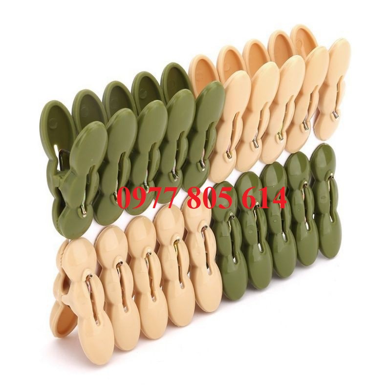 Vỉ 20 chiếc kẹp quần áo Việt Nhật 2835, kẹp quần áo nhiều màu, kẹp nhựa quần áo