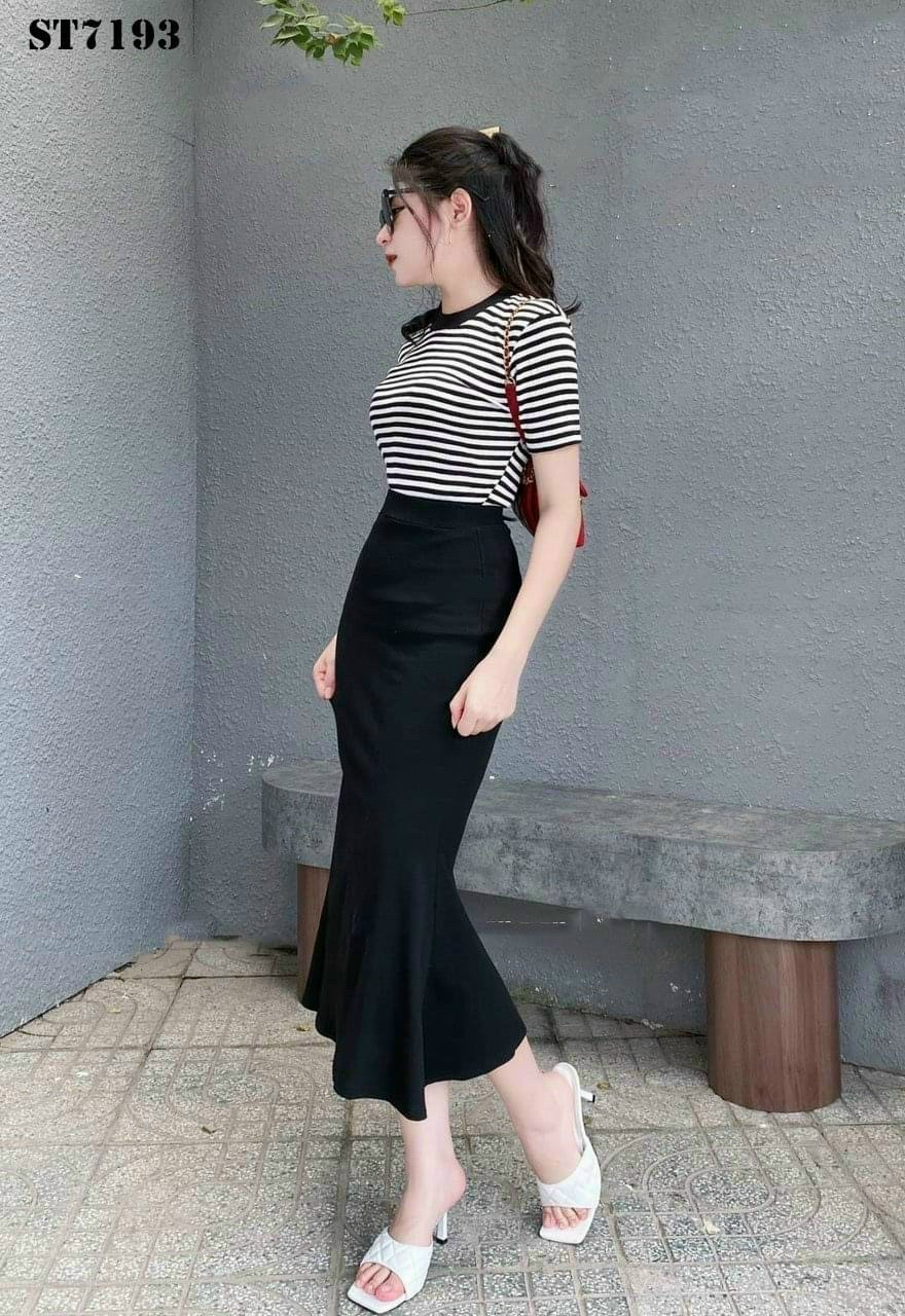 Chân váy đuôi cá phong cách Ulzzang Hàn Quốc tôn dáng cực đỉnh