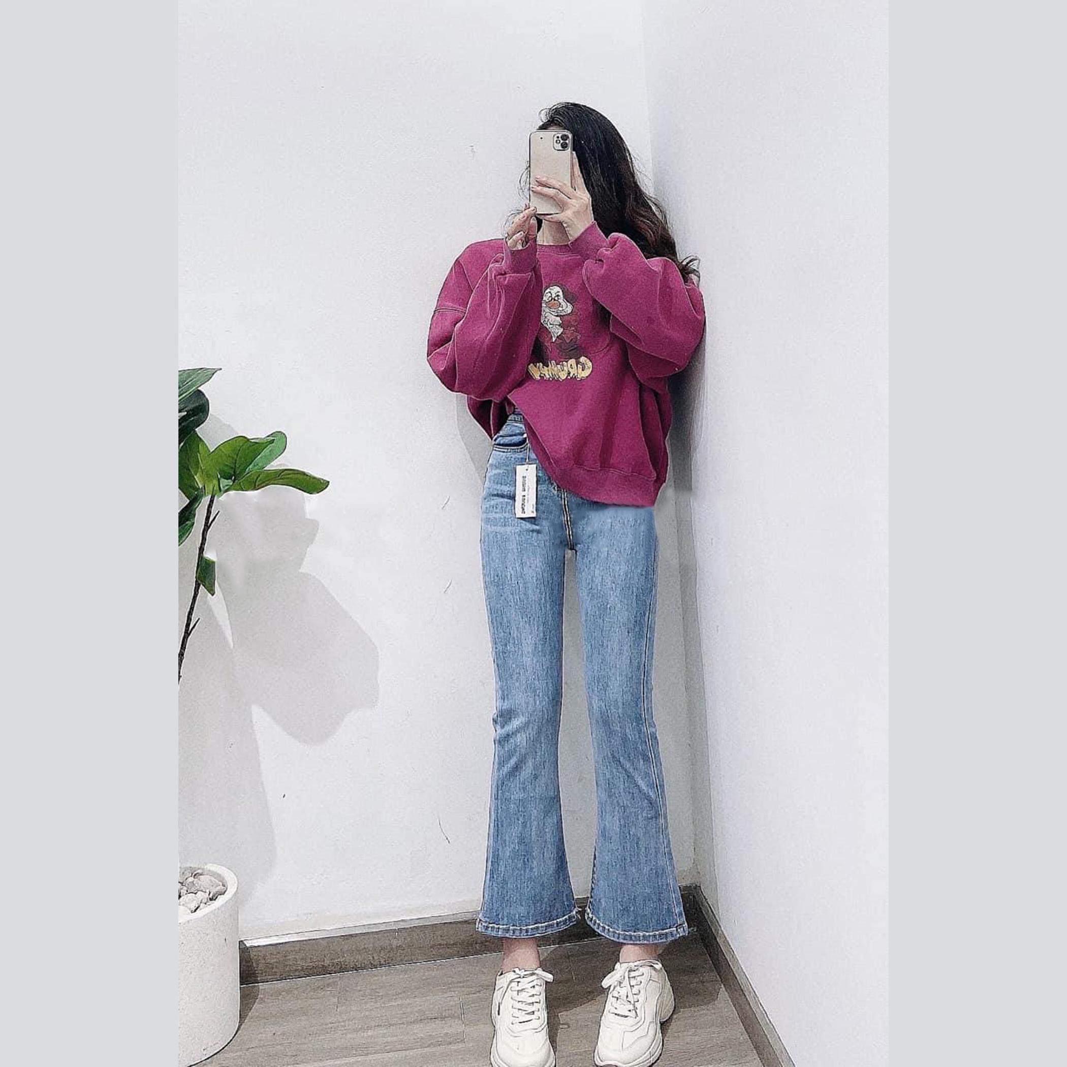 Quần Jean Ống Loe Dài 93cm - Leda