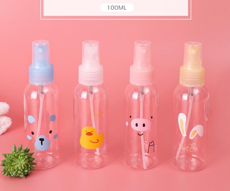 Chai Chiết Mỹ Phẩm Mini Có Vòi Tiện lợi Cho Đi Du Lịch Bottle Refillable Protable Transparents Fruits Cute Icons Plastic Spray Empty  50ml/60ml/75ml/80ml/100ml   (Giao Màu Ngẫu Nhiên)