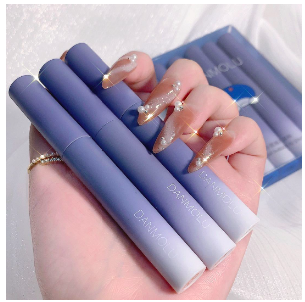 Sét 5 Cây Son Kem Lì DANMOLU Nội Địa Trung | Set 5 cây Son Danmolu nội địa trung - Set 5 cây Son màu đỏ - Hot trend 2021