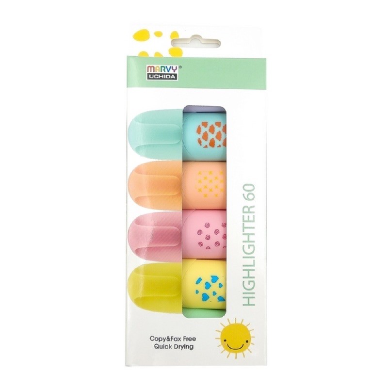 [HCM]Bộ 6 Màu Dạ Quang Pastel Marvy HL60