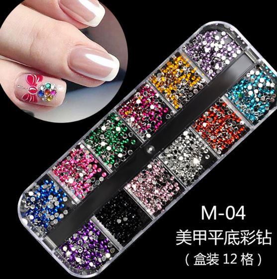 Khay đá chữ nhật trang trí móng 12 ô