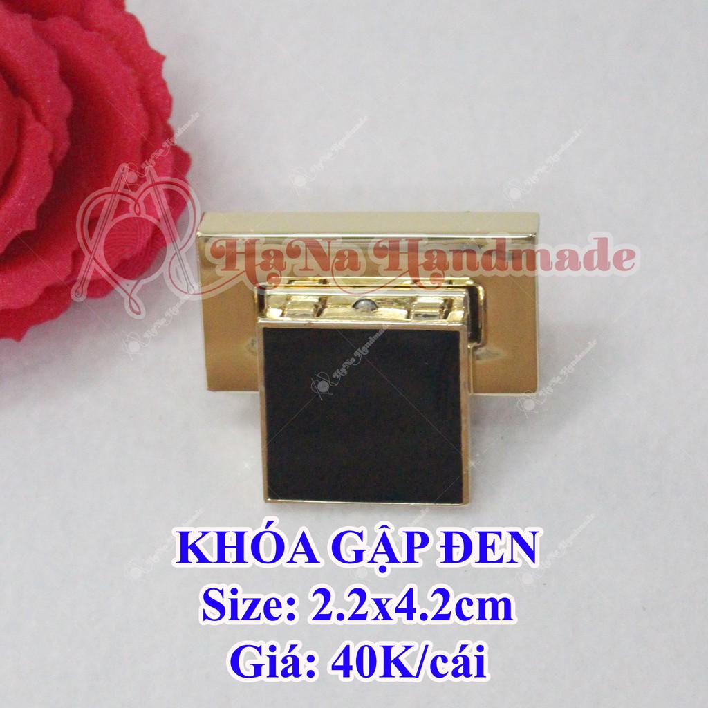 Khóa Gập Đen gắn túi xách