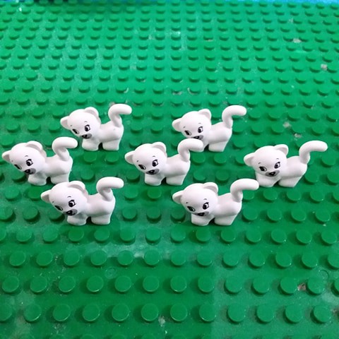 Combo 2 chú mèo trắng xinh xắn no.110 - phụ kiện moc