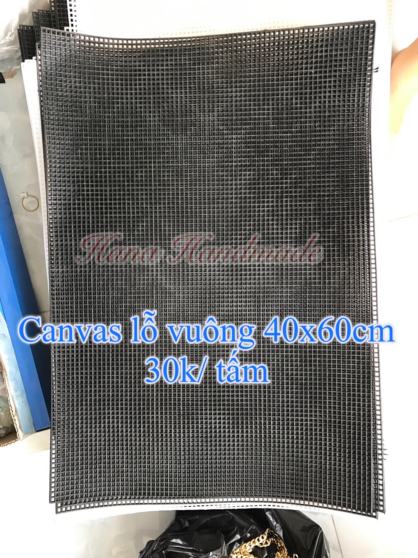 Canvas Lót Túi Hình Chữ Nhật lỗ vuông, lỗ tròn (Size 33*50cm và 40*60cm)