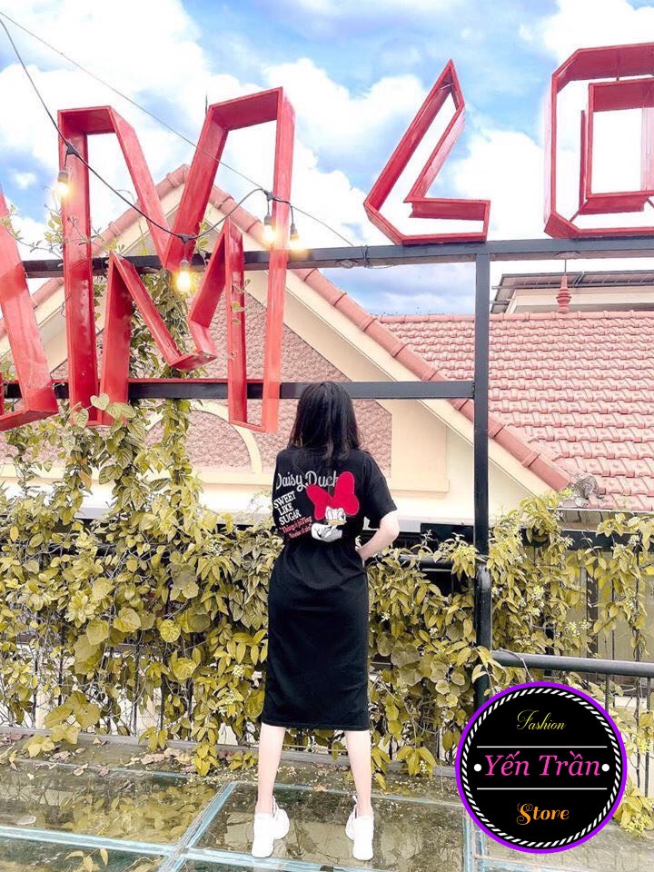 [Yến Trần] Đầm Suông Chít eo Xẻ tà Chú Vịt