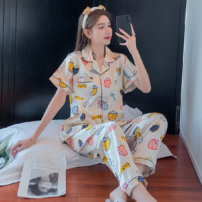 Đồ bộ Pyjama lụa Latin, đồ bộ Pijama lụa Latin nữ quần dài (Dâu)