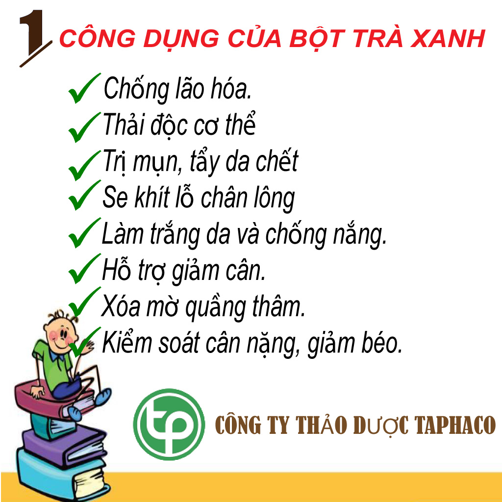 [HOT] Bột trà xanh nguyên chất 200g - Thảo Dược Tấn Phát