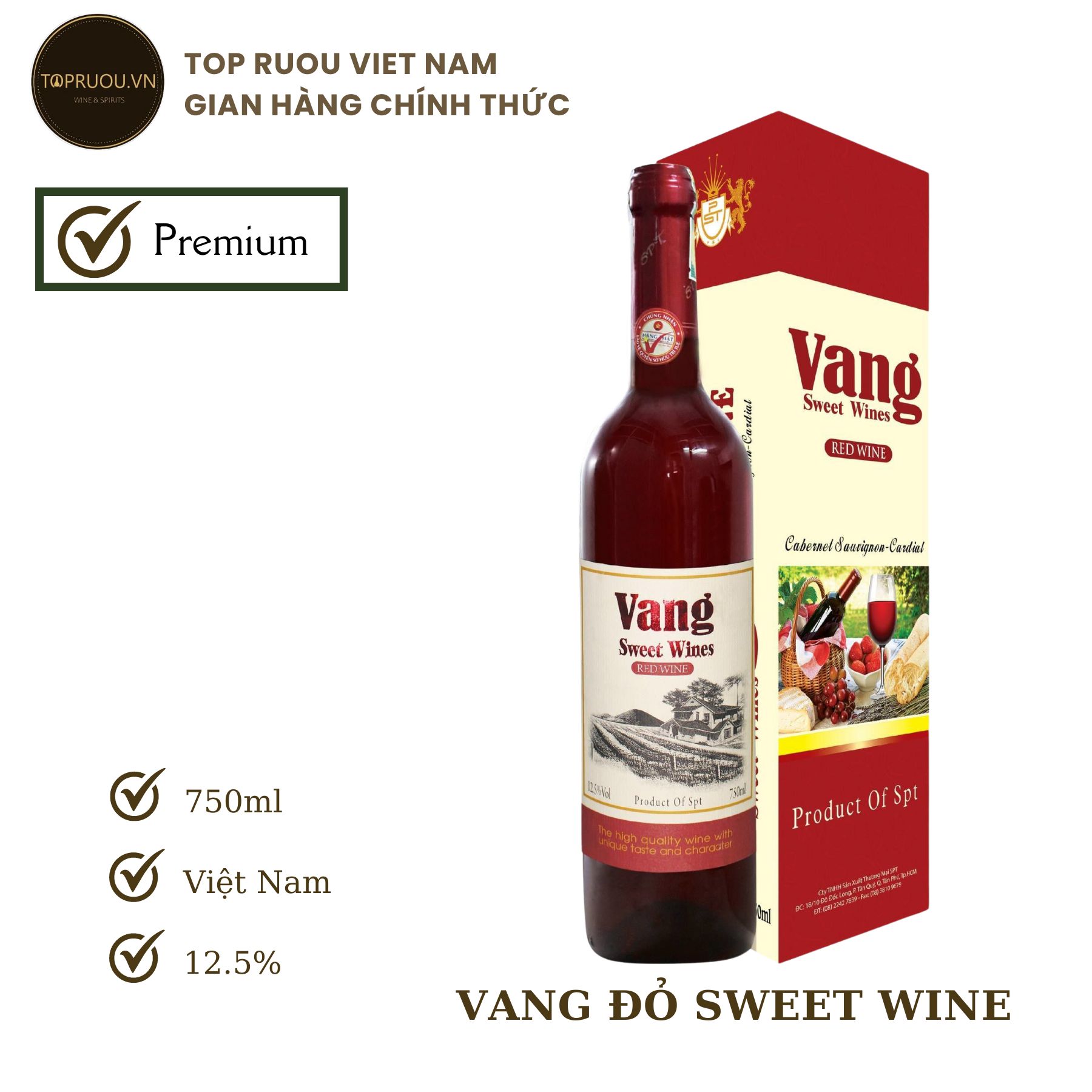 [Top Rượu VN] Rượu Vang Đỏ Sweet Wine 750ml [Chính Hãng]