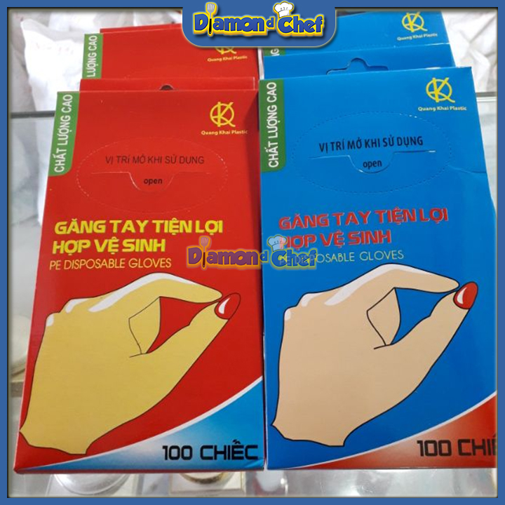Hộp găng tay nilon 100 cái