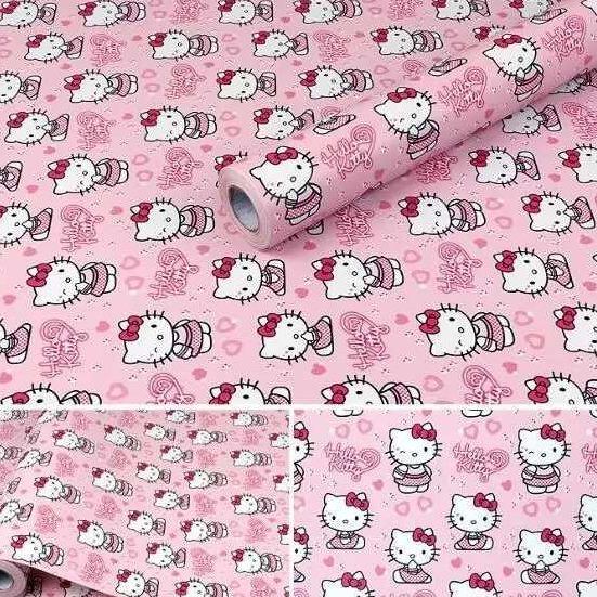 5m giấy dán tường kitty dễ thương khổ rộng 0.45m