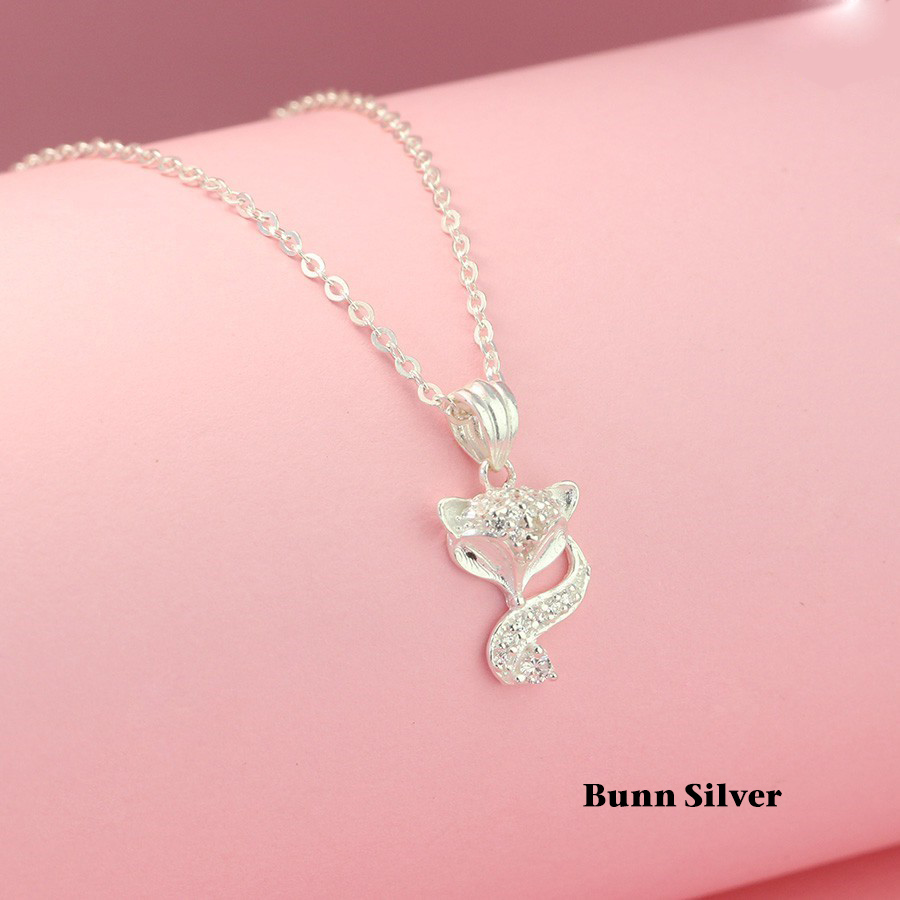Mặt dây chuyền bạc hình hồ ly (1 mặt không có dây)