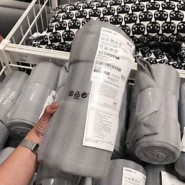[Hoàn tiền 6%] Chăn Nỉ Dạ IKEA Mỏng Siêu Nhẹ Siêu Mềm