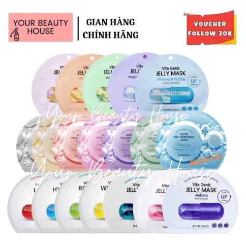 [BANOBAGI] MẶT NẠ CHĂM SÓC DA - FULL HỘP 10 MASK