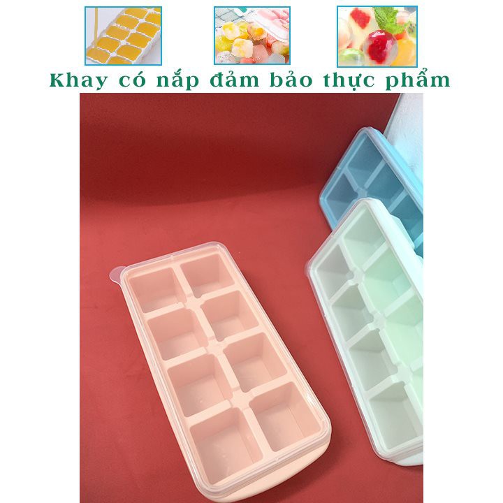 Khay Đá Dẻo 8 Viên Việt Nhật Có Nắp No.6932