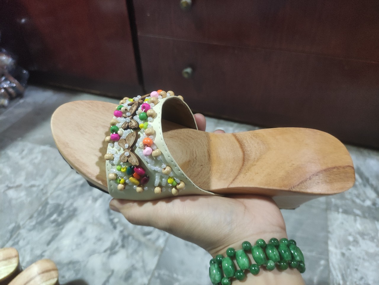 Guốc Gỗ Guốc Mộc Cao 7 Phân