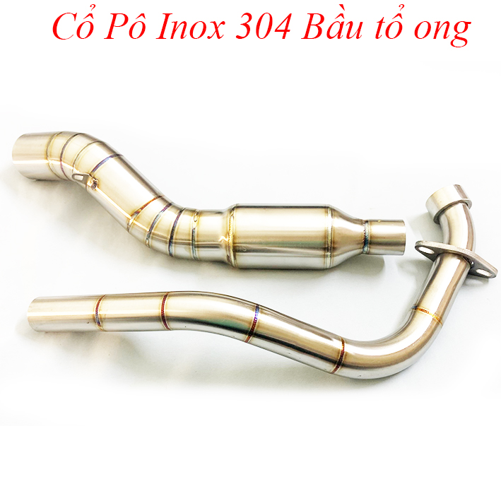 Cổ Pô Bầu Hơi Inox 304 Cho Exc, Winner, R15V3 - Mối Hàn Siêu Đẹp <Dpol>