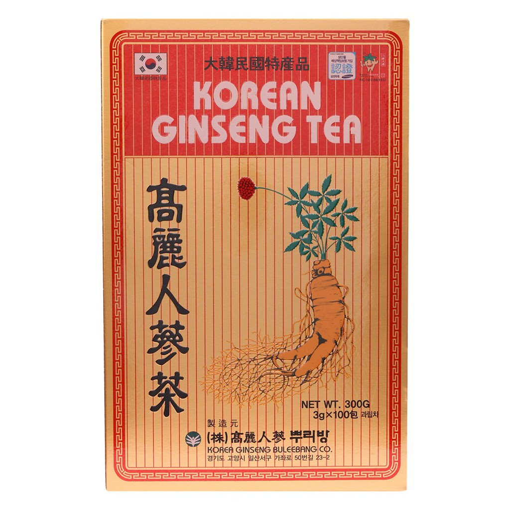 Hộp 100 gói trà sâm hàn quốc korean ginseng tea - hộp 100 gói