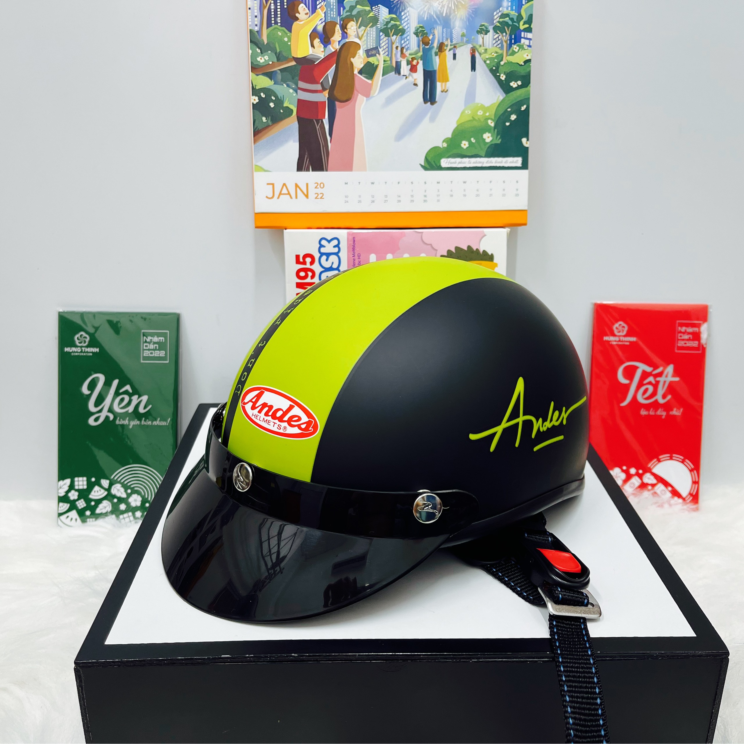 Mũ Bảo Hiểm ANDES HALY/Bảo Hành 12 Tháng