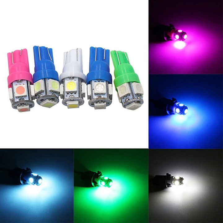 [HCM]Xi Nhan Led 5 Tim Chân T10 Gắn Xe Máy [ 1 Đôi ]