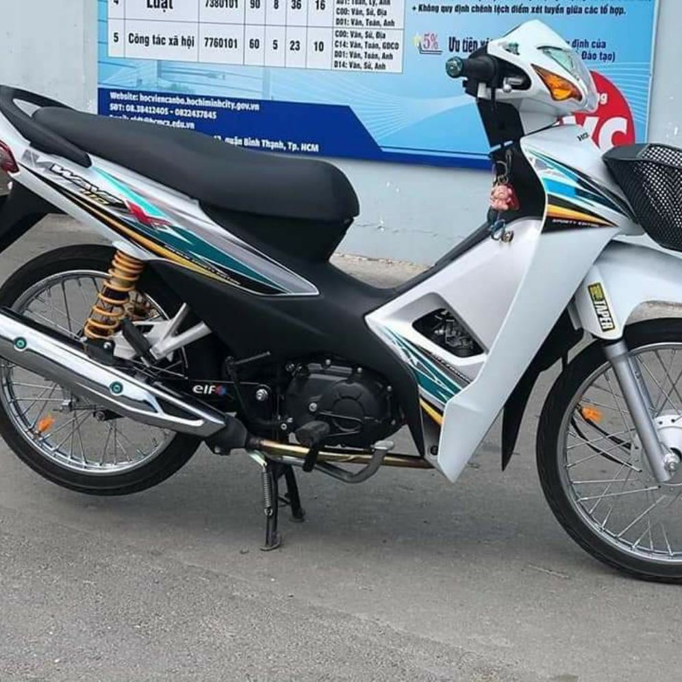 [HCM]Tem xe wave lớn  tem rời 3 lớp cao cấp dán xe trắng  xe bạc