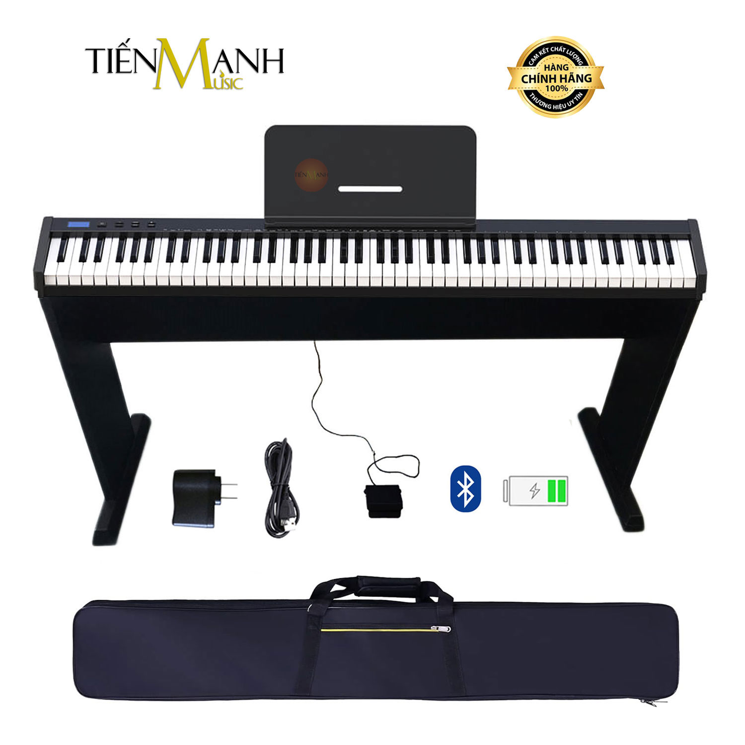 [Trả góp 0%] [Cao Cấp] Bộ Đàn Piano Điện Konix PH88S - Kèm Chân Gỗ - 88 Phím nặng Cảm ứng lực Có Loa PH88