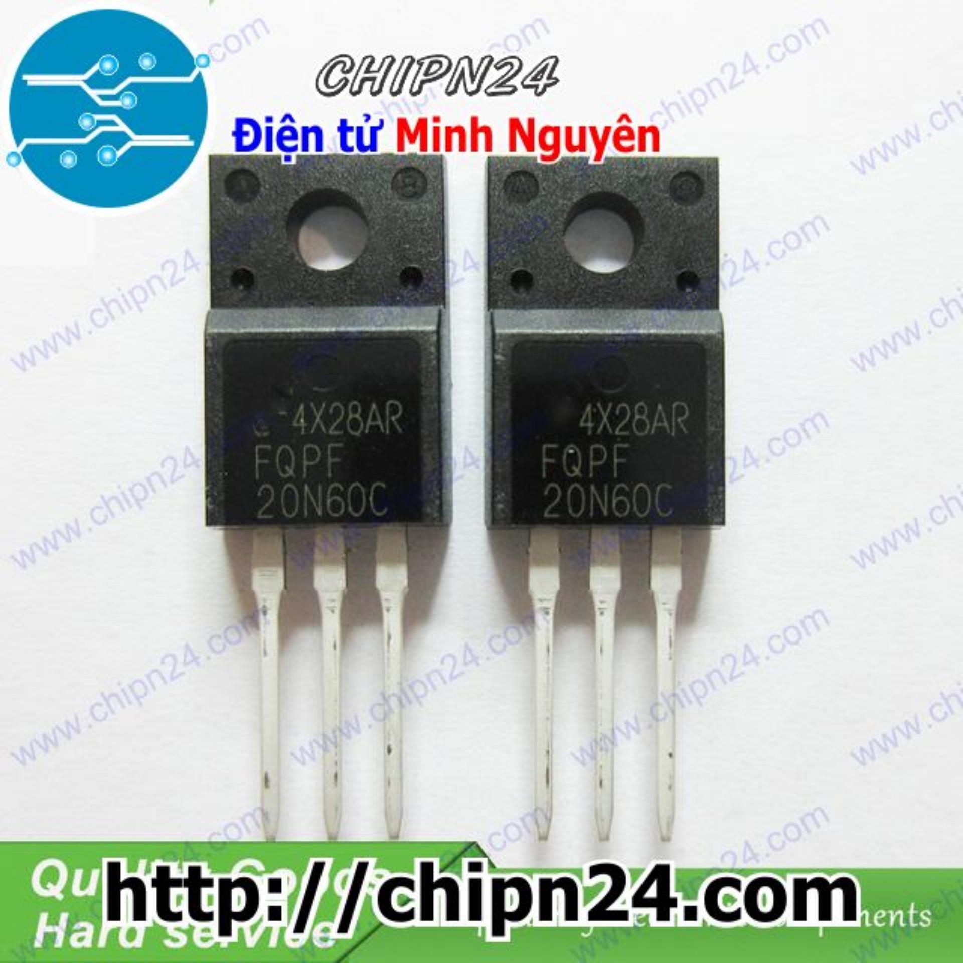 [1 con] (KT1) Mosfet 20N60 TO-220F 20A 600V Kênh N (FQPF 20N60C FQPF20N60C)