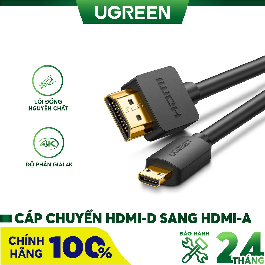 Cáp micro hdmi to hdmi dài 2m ugreen 30103 cao cấp