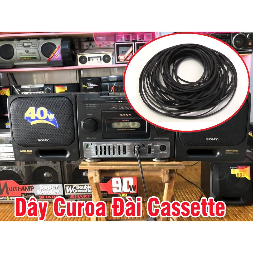 Dây Curoa lắp Đài Casette  - Đầu Deck ( Túi bản Vuông 100 Sợi)