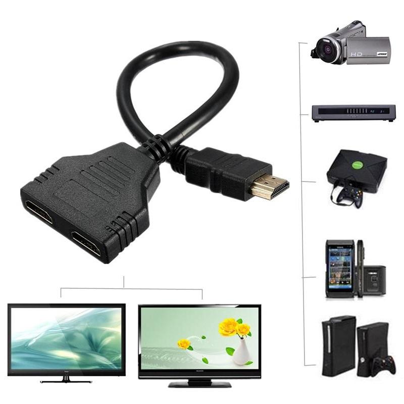 Dây chia tín hiệu HDMI 1 ra 2 (Đen)