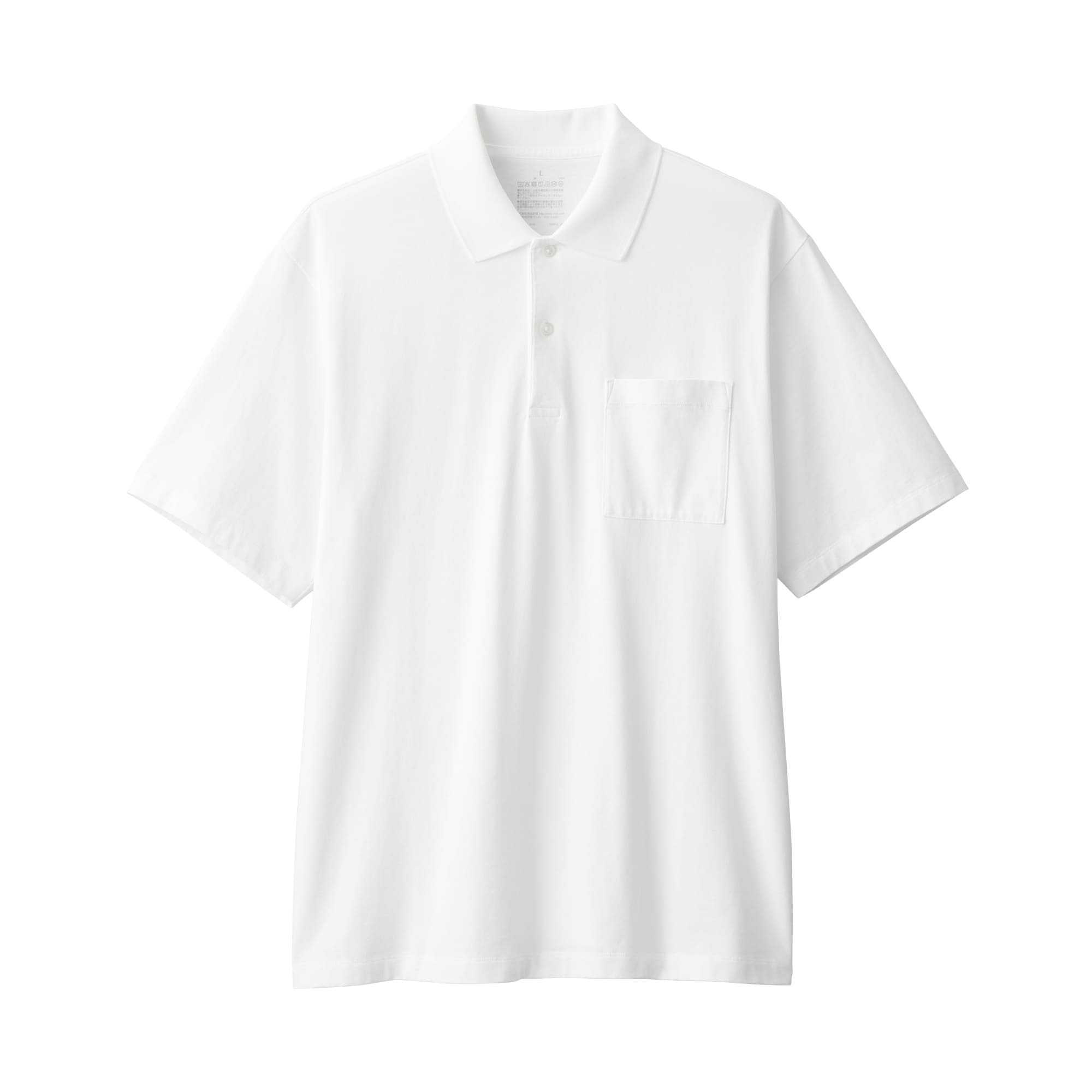 Áo polo vải jersey washed muji