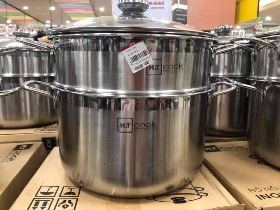 Bộ nồi Xửng hấp HT Cook 28cm vung kính