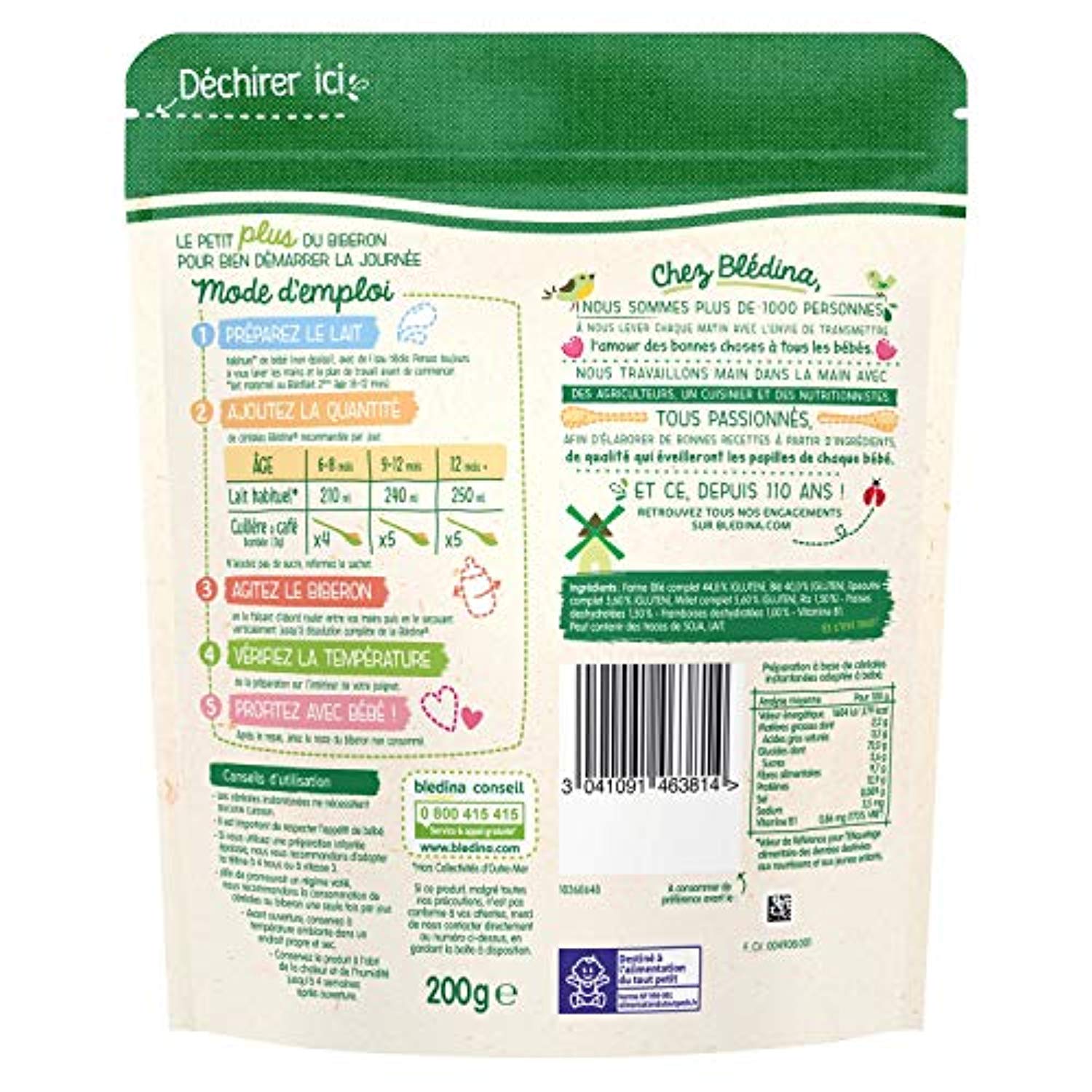 Bột Lắc Sữa Bledine Vị Chuối Dành Cho Bé 6M+ 200g