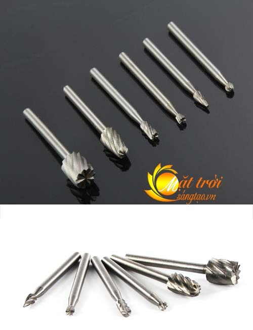 Bộ 6 mũi chạm trổ gỗ, nhựa MTST