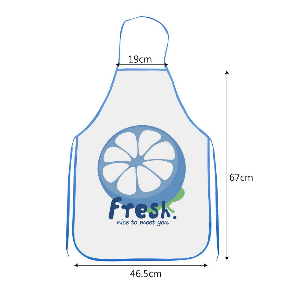 Kitchen Accessories Sleeveless Waterproof Anti-oil Aprons BBQ Tool Cooking Waist Bib Household Cleaning Tool Fruit Pattern PVC Apron