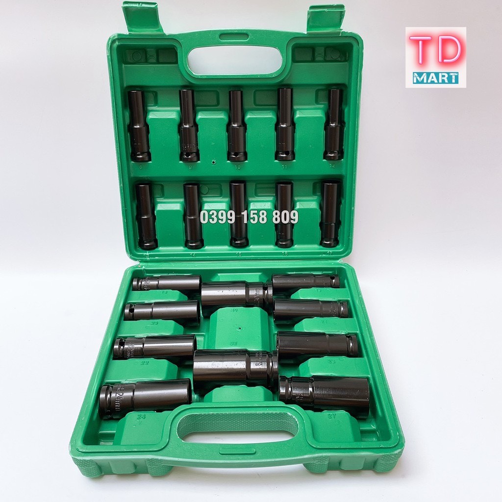 Bộ Khẩu 20 Món Cao Cấp dùng cho máy siết bulong 1/2