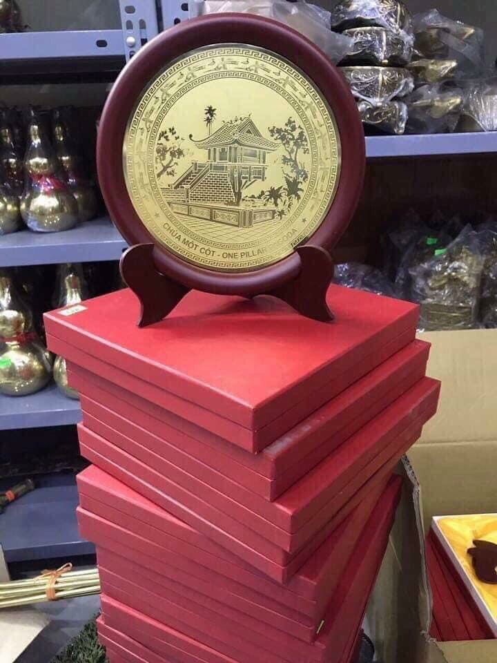 Đĩa Đồng Quà Tặng Mỹ Nghệ 23cm
