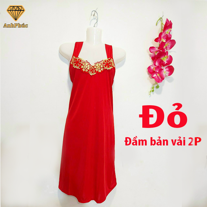 [HCM]Đầm ngủ 2 dây thun lạnh mặc mát  Anh Phúc