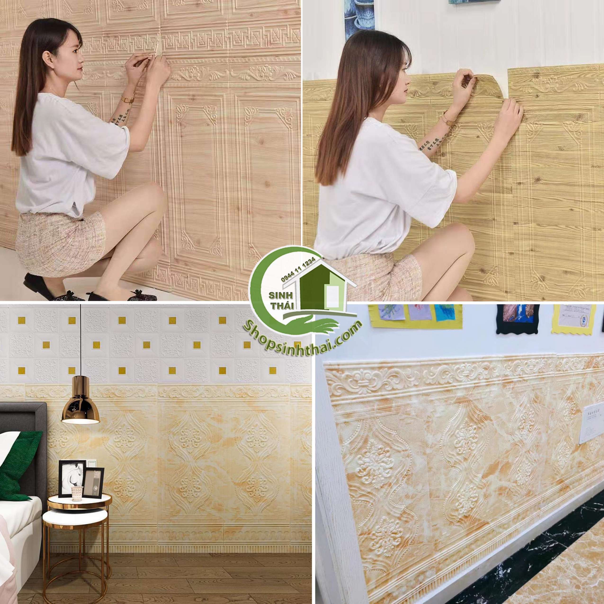 [HCM]Xốp dán chân tường hoa văn cổ điển xốp dán lamri chân tường [ 35cm x cao 90cm x dày 7mm ] - chọn màu