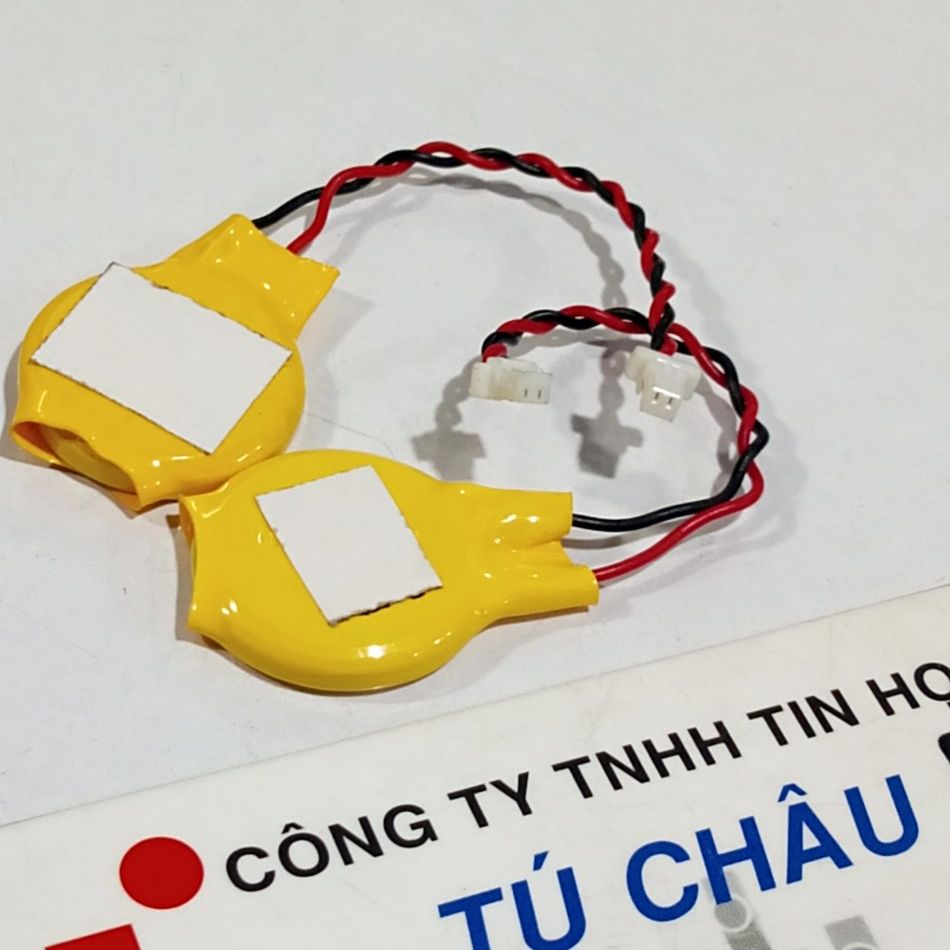 Pin Cmos 2032, CR2032 - 3V (Dây 2 sợi 2 lổ) / Kích thước đầu cắm: 3.0mm x 2.0mm
